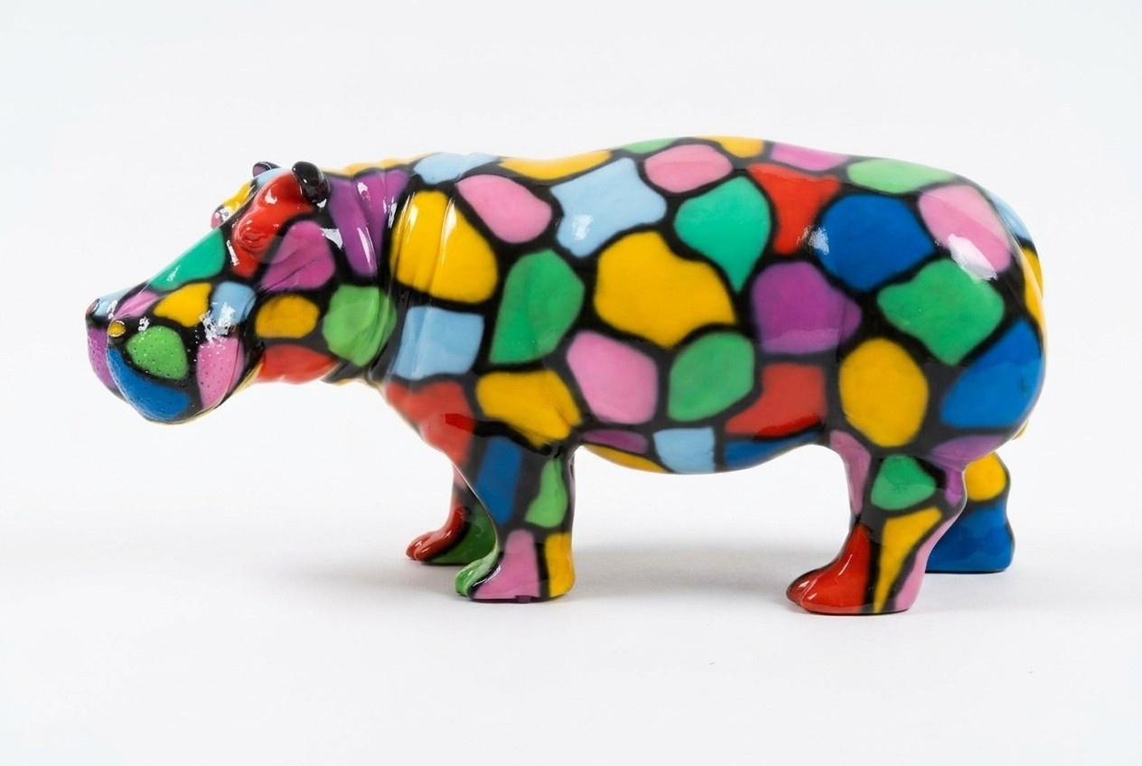 Design Nilpferd Figur Statue Skulptur Figuren Skulpturen Dekoration Deko
