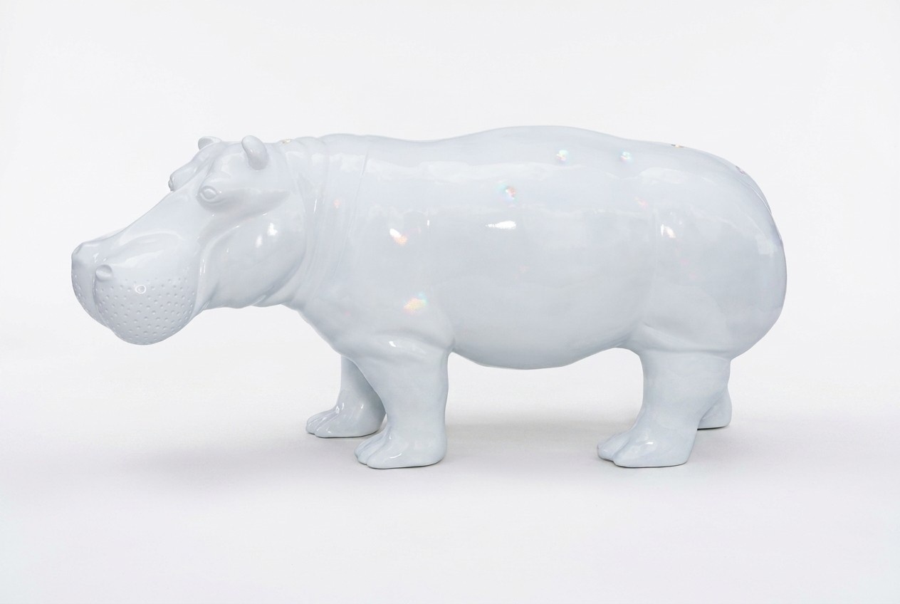 Design Nilpferd Figur Statue Skulptur Figuren Skulpturen Dekoration Deko