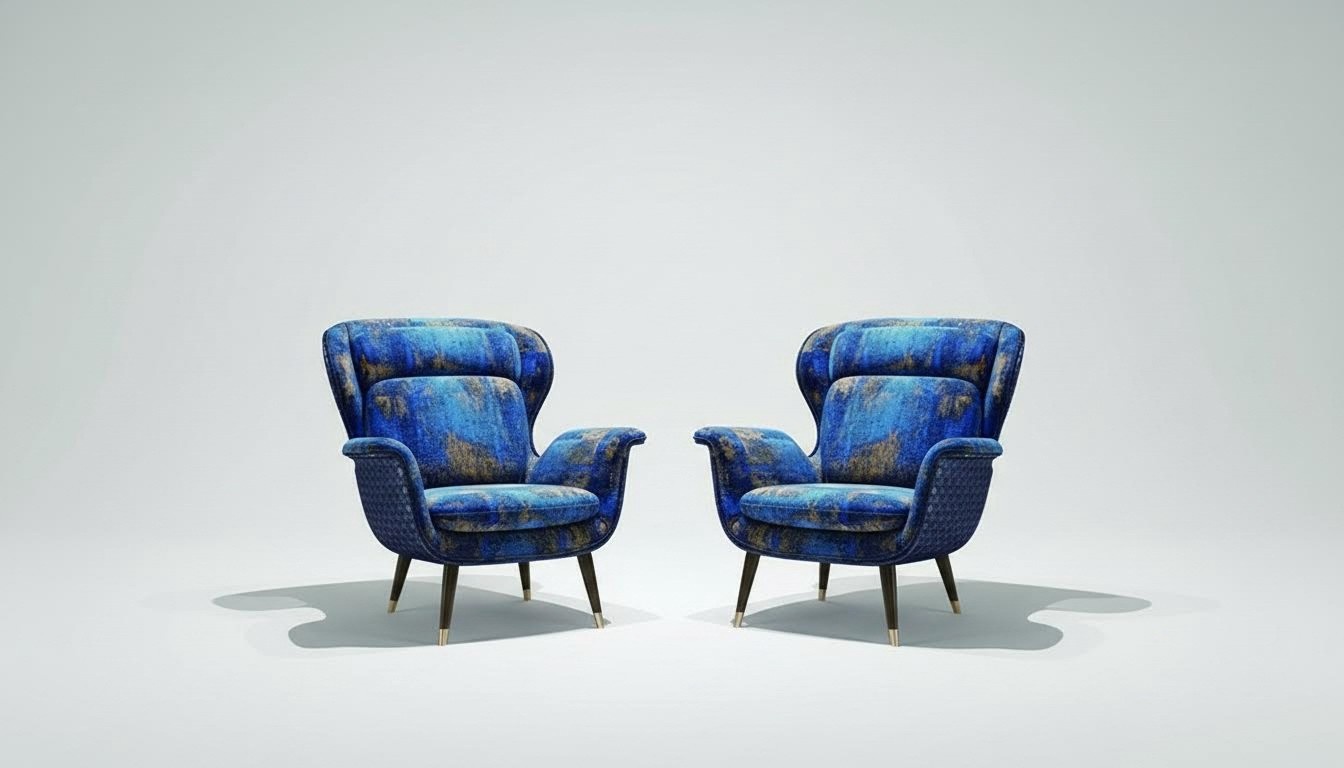 Design Ohrensessel 1 Sitzer Stoff Couch Sofa Polster Sofas Neu