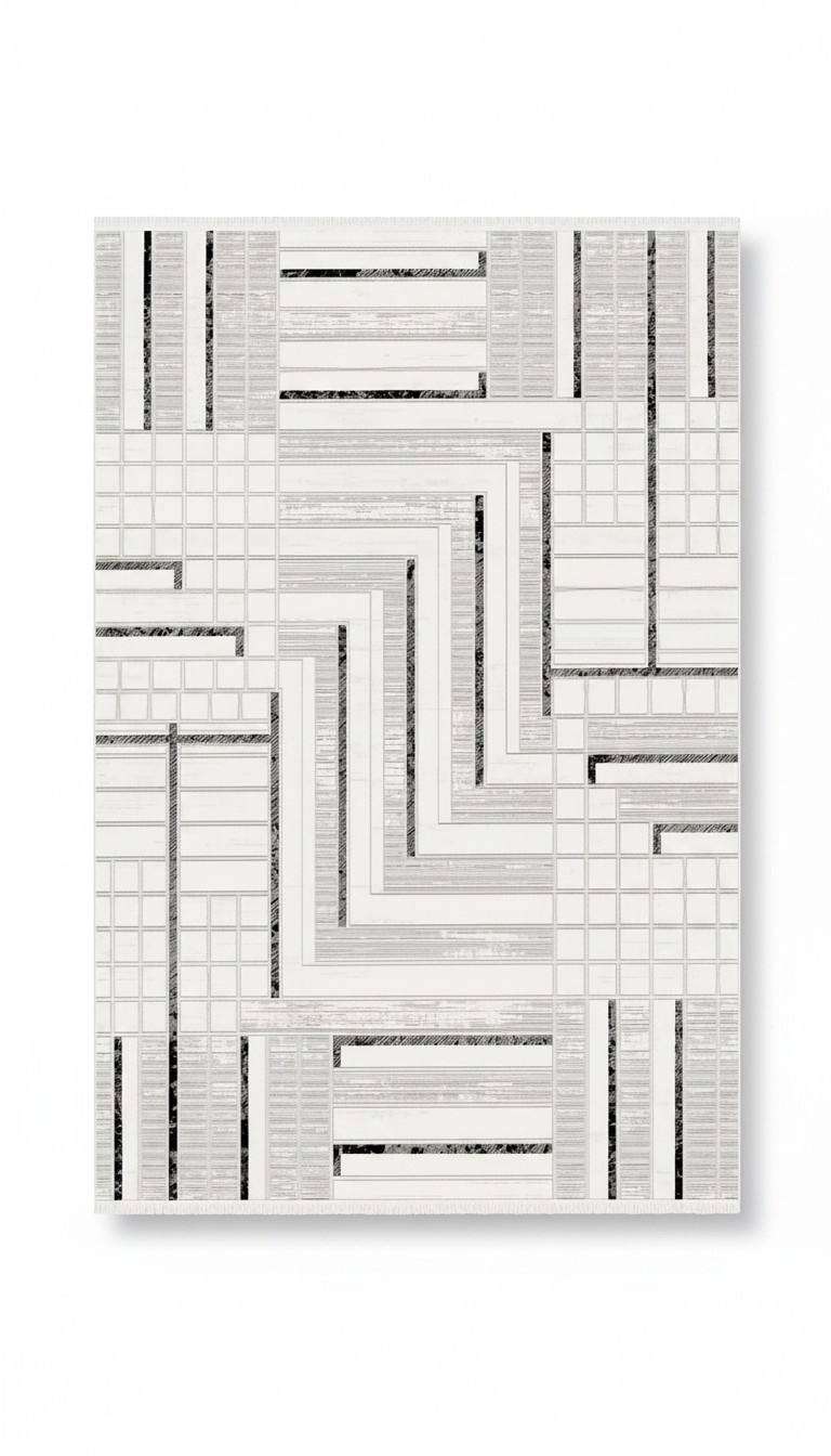 Design Orientte Teppiche Abstrakt Teppich Schwarz Wohnzimmer 160x230cm