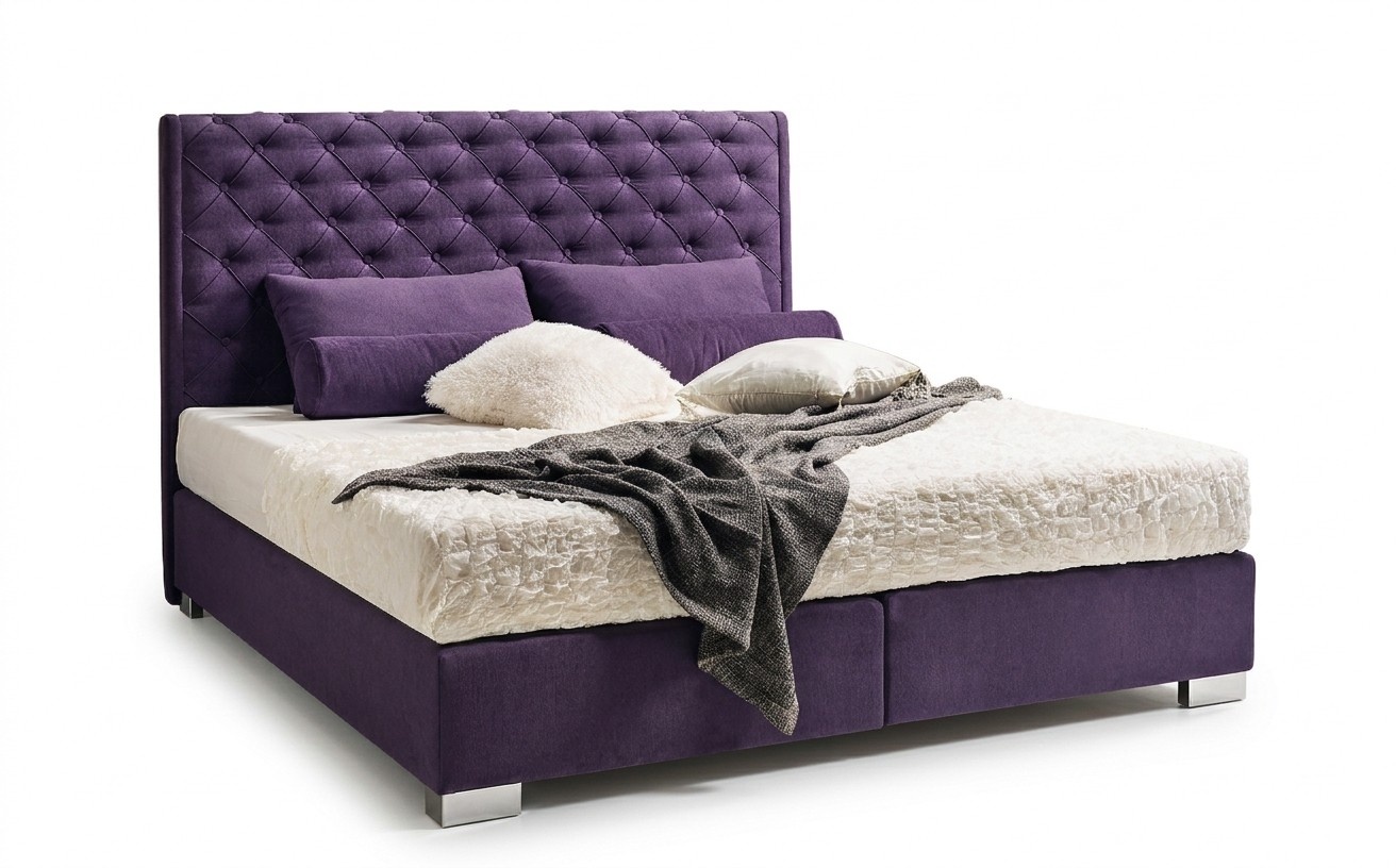 Design Polster Bett Betten Leder Doppel Hotel Ehe Schlafzimmer Boxspring Box Neu