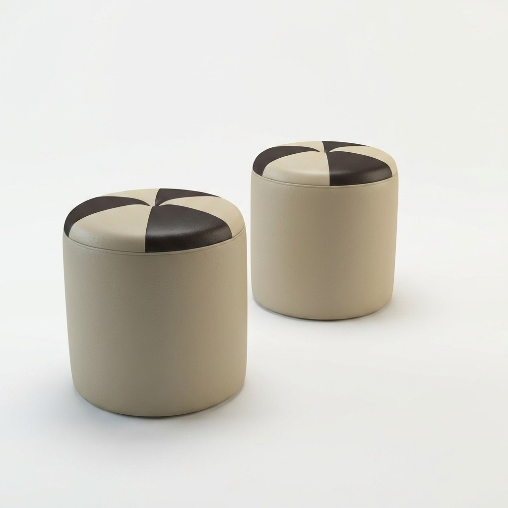 Design Polster Hocker Fußhocker Ottomane Sitz Gepolstert Pufa FT009