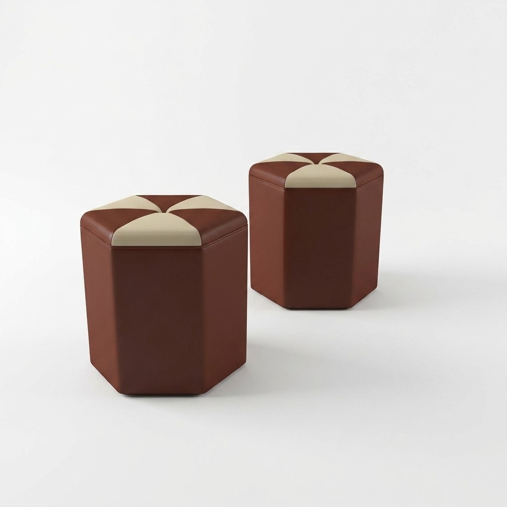 Design Polster Hocker Fußhocker Ottomane Sitz Gepolstert Pufa FT007