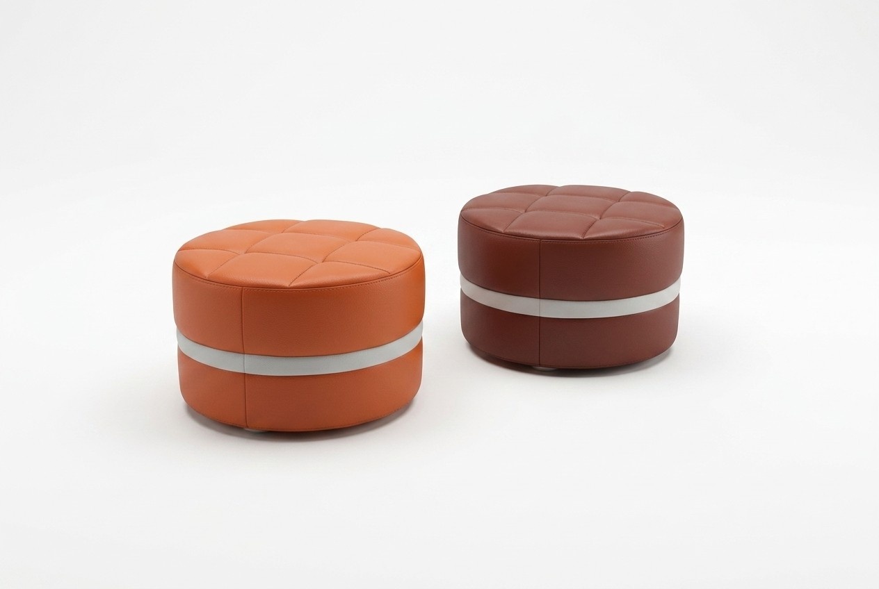 Design Polster Hocker Fußhocker Ottomane Sitz Gepolstert Pufa FT003