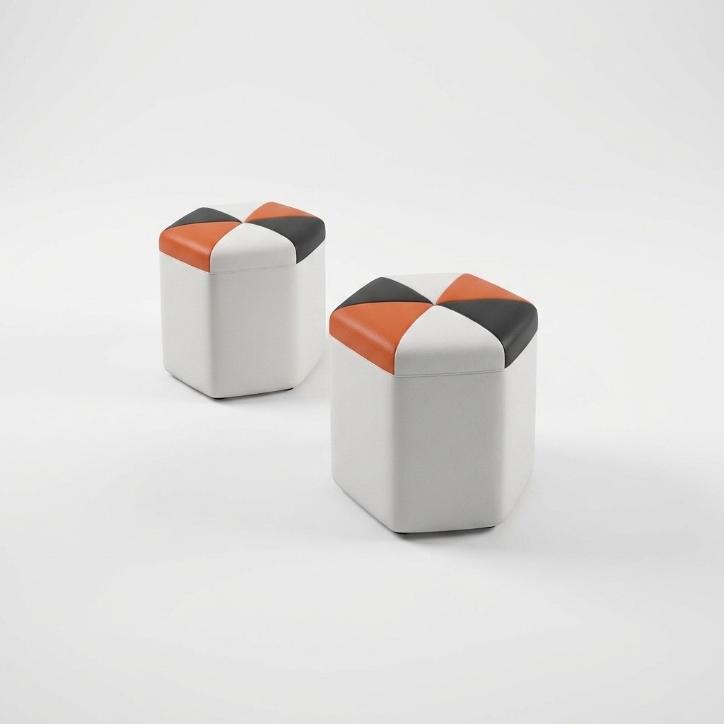 Design Polster Hocker Fußhocker Ottomane Sitz Chaise Gepolstert FT004