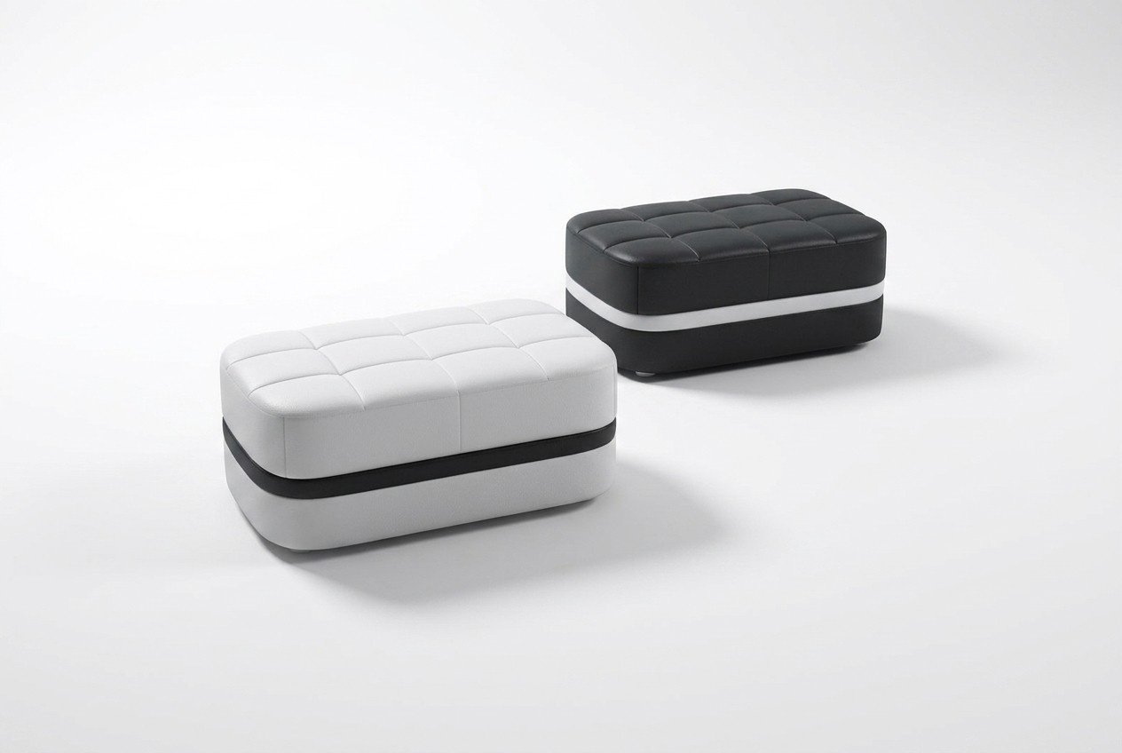 Design Polster Hocker Fußhocker Ottomane Sitz Gepolstert Pufa FT01