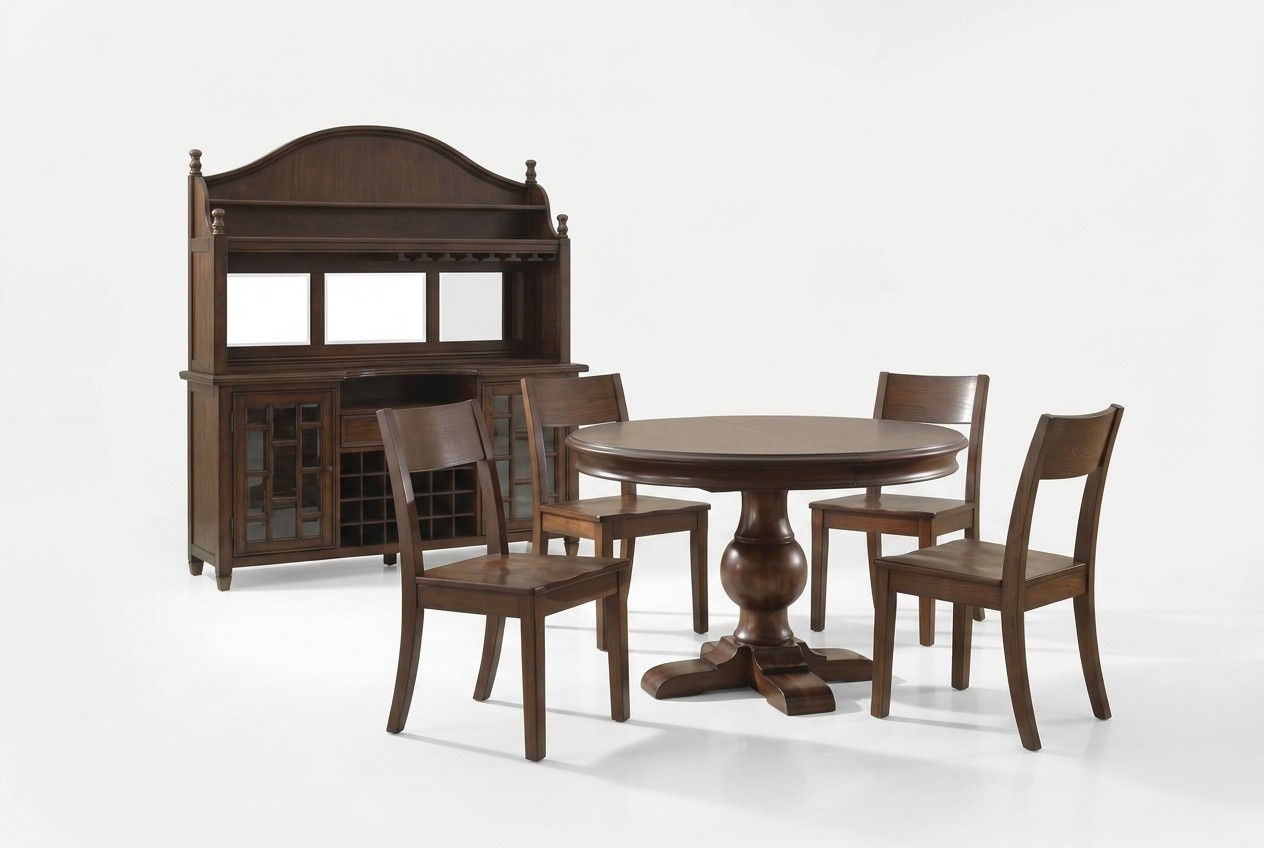 Design Rund Tisch 4x Stühle Ess Zimmer Sitz Runde Tische Garnitur Holz 5tlg. Set