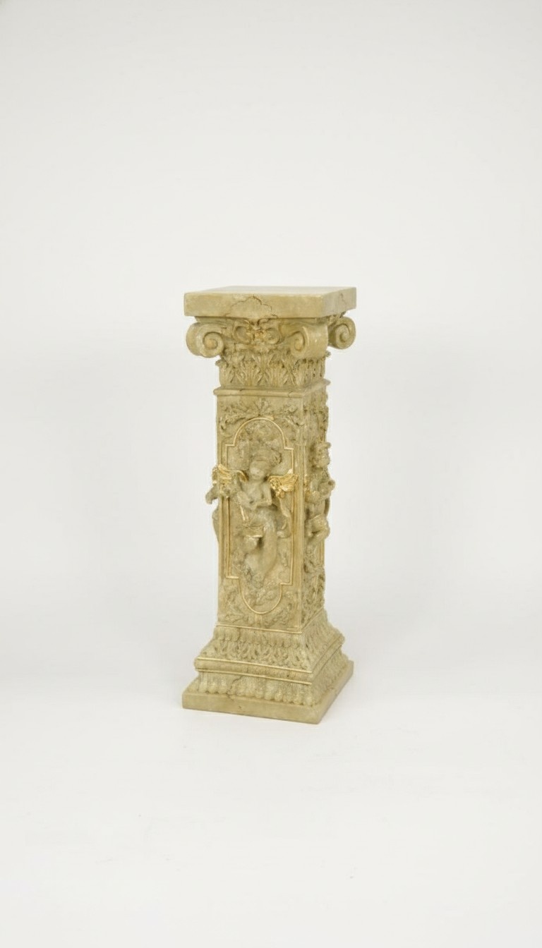 Design Säule Amoretten Skulpturen Figuren Dekoration Deko Ständer Blumen