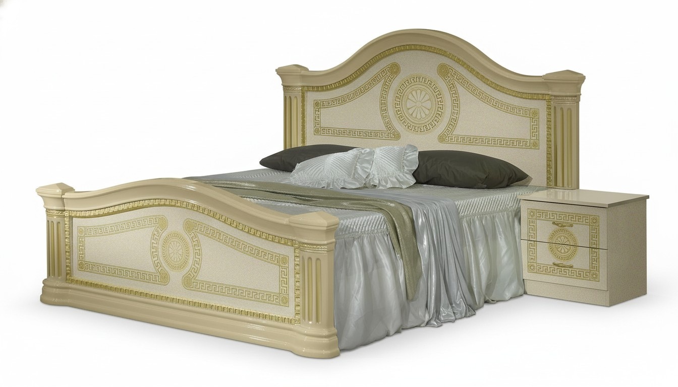 Design Schlafzimmer 3tlg. Set Bett Nachttisch Klassische Luxus Betten Set