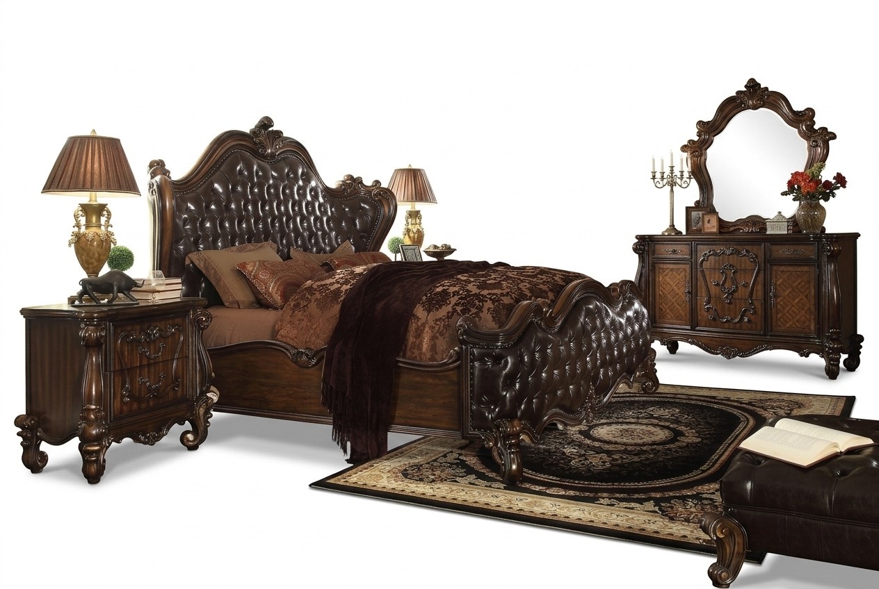 Design Schlafzimmer 5 tlg. Schlafzimmer Komplett Set Bett Nachttisch