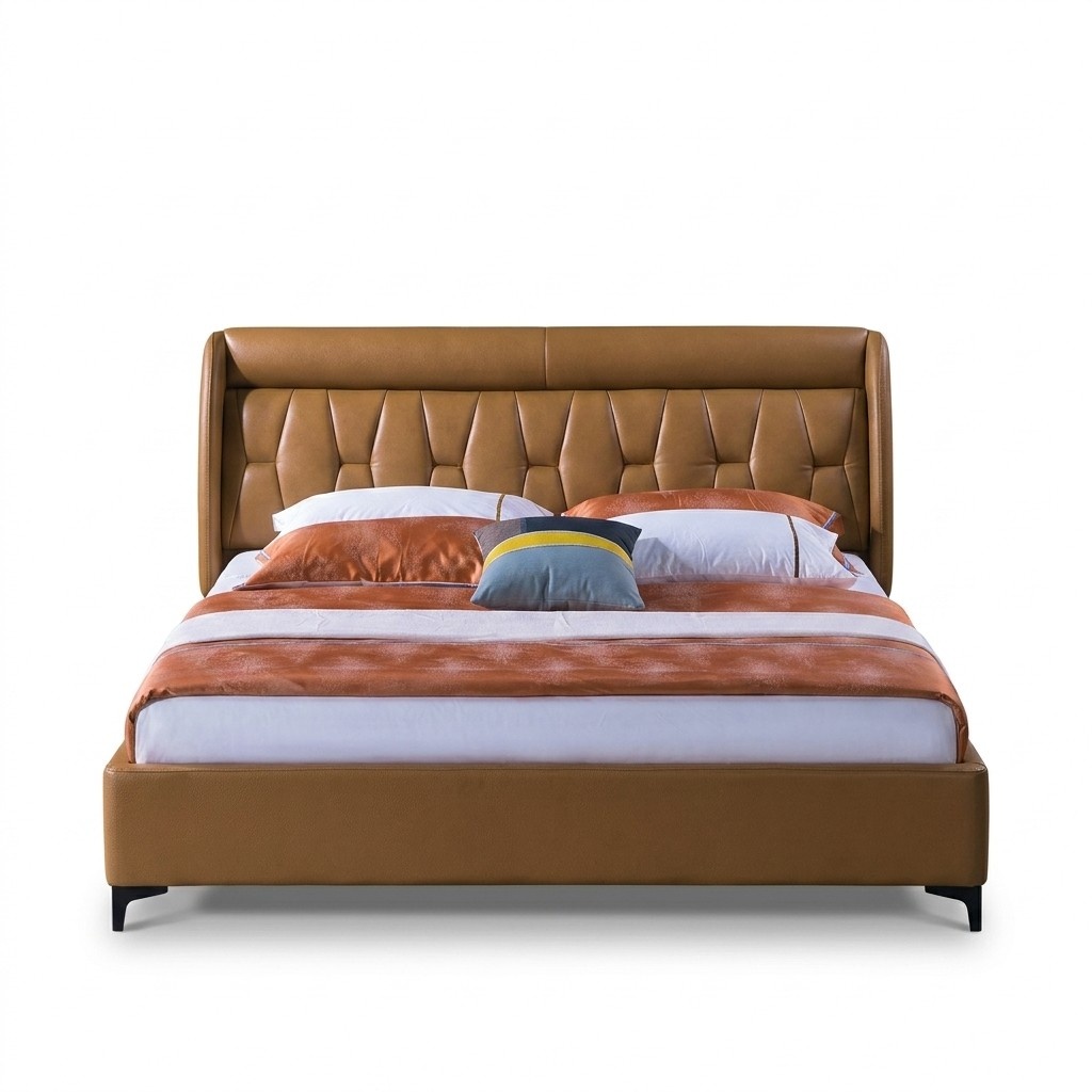 Design Schlafzimmer Bett Luxus Betten Holz Doppel Ehe Polster Möbel 180x200cm