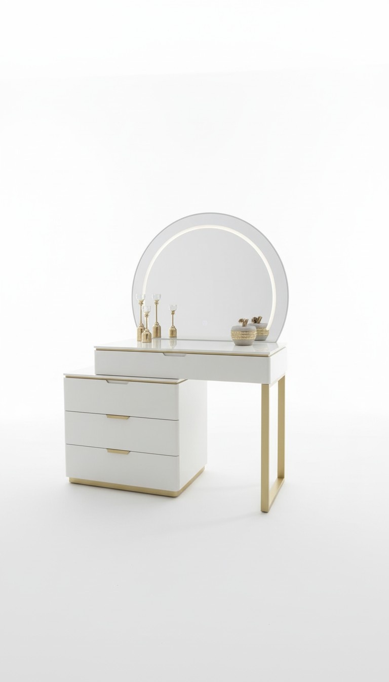 Design Schminktisch mit Spiegel Luxus Schlafzimmer Möbel 2tlg. Neu