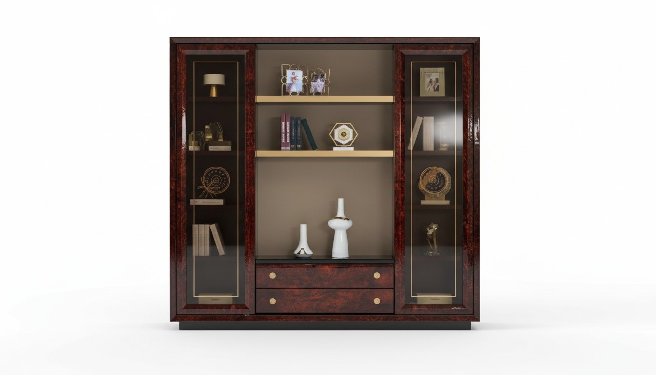 Design Schrank Bücherschrank Vitrine Aktenregal Office Einrichtung Regal