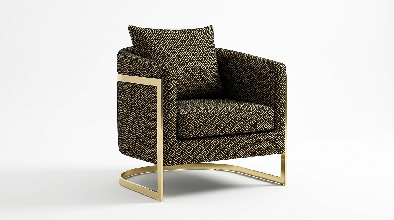 Design Sessel Luxus Klassische Modern Lehn Textil 1 Sitzer Möbel Einsitzer Sofa