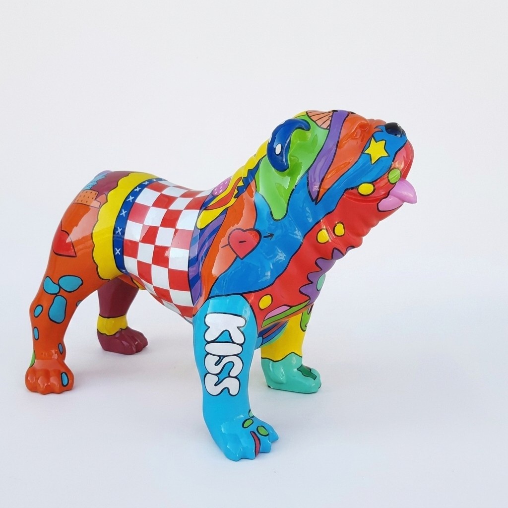 Design Skulptur Dekoration Figur Hund aus Kunststoff Garten Statuen