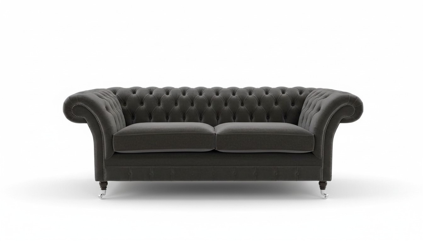 Design Sofa 3 Sitzer Couch Chesterfield Polster Sitz Garnitur Leder