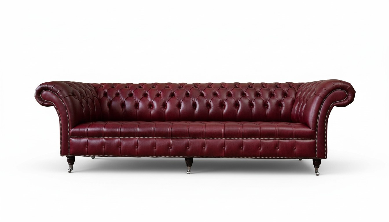 Design Sofa 3 Sitzer Couch Luxus Klassische Leder Chesterfield Sofas