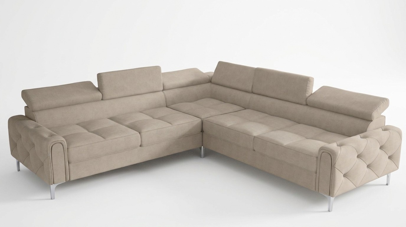 Design Sofa Couch Ecke Multifunktion Polsterung Wohnzimmer L Form Textil Neu