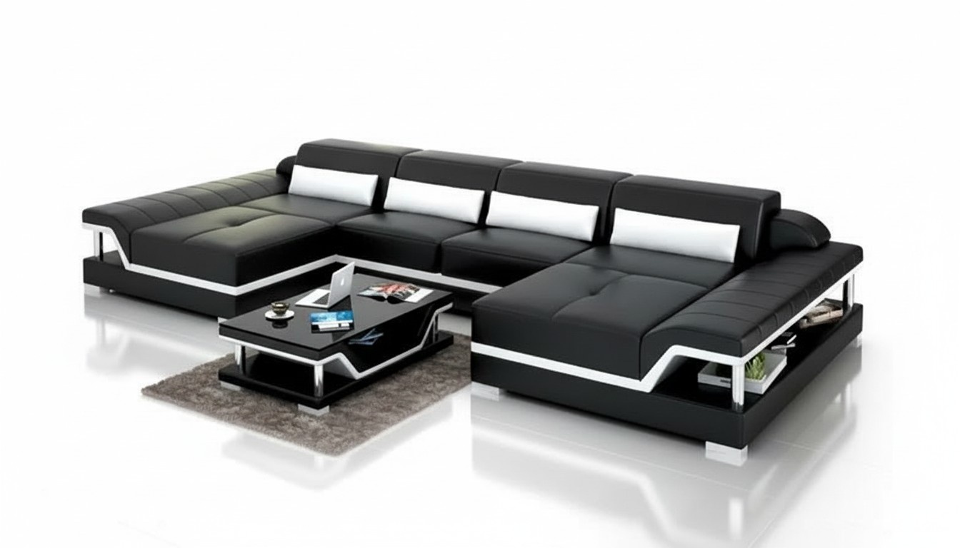 Design Sofa Ledergarnitur Couchen Eckcouch Polster Sofas Ledercouch Wohnzimmer