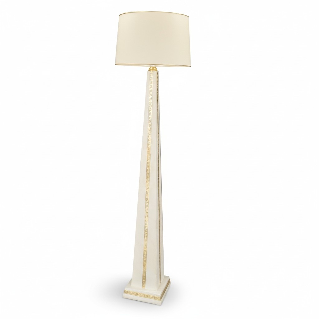 Design Stehllampe Designer Steh Leuchte Lampe Schirm Pyramide Leuchten