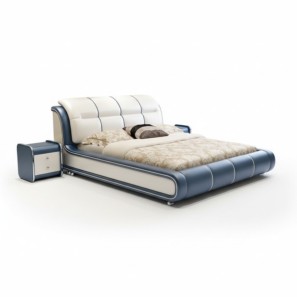 Design Bett Stoff Möbel Hotel Grüne Betten Schlafzimmer Luxus Boxspring