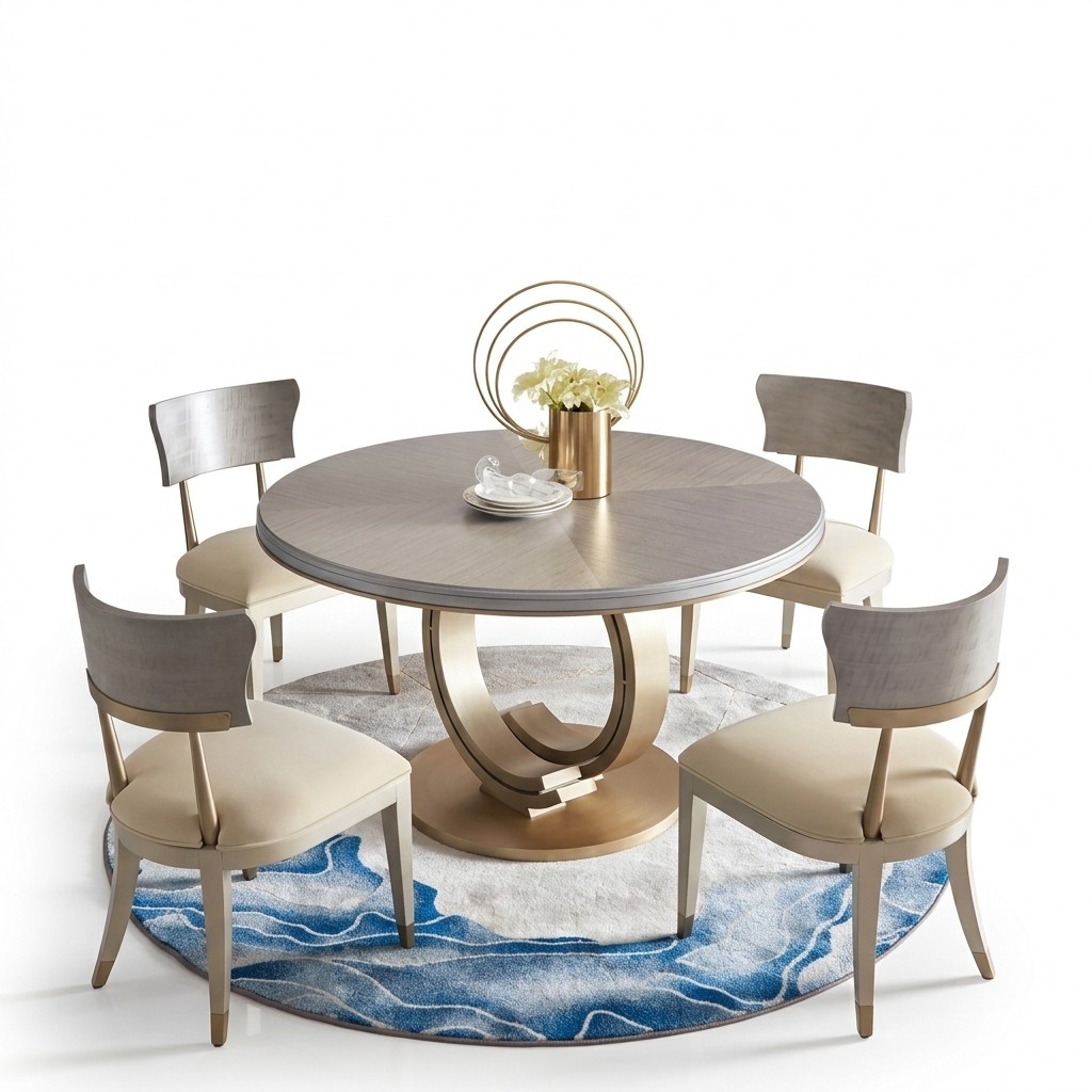 Design Stuhl Set 4x Luxus Stühle Sitz Polster Gruppe Lehnstuhl Set Garnitur