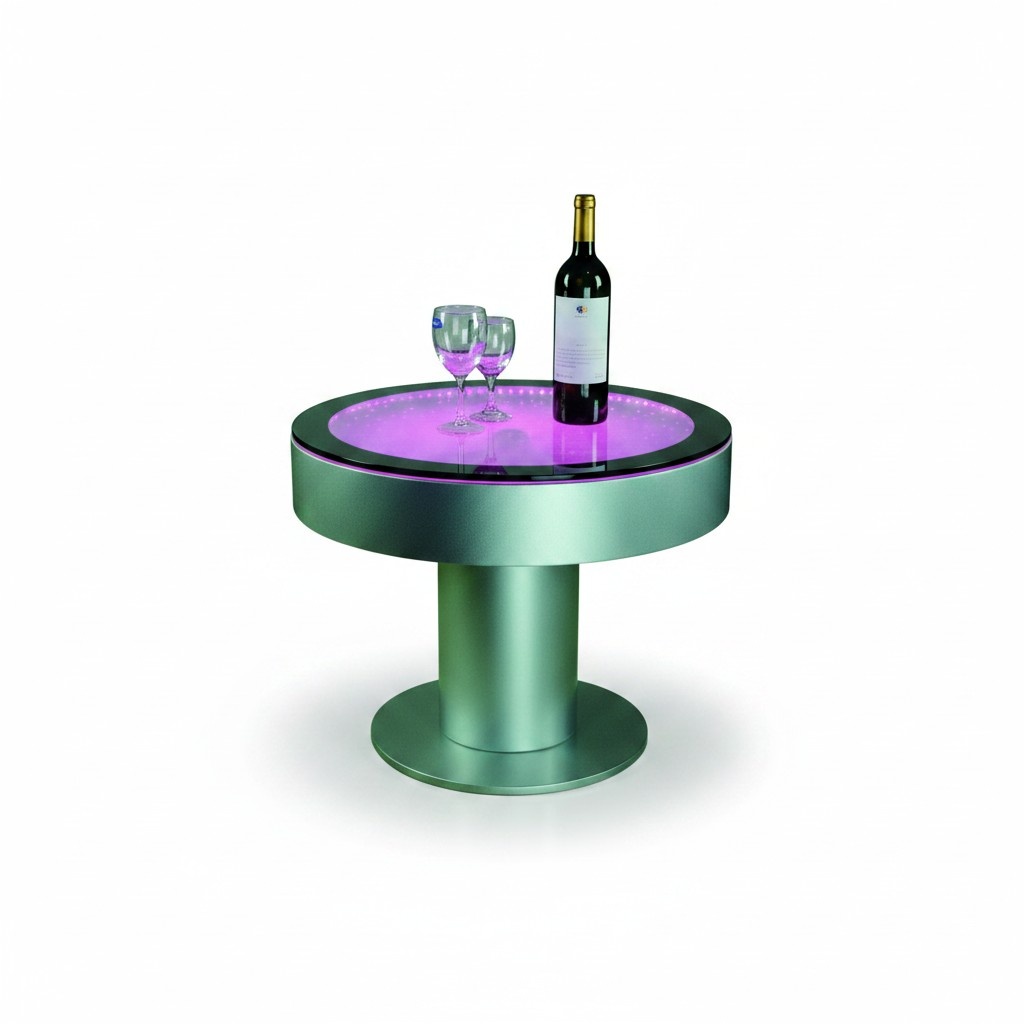 Design Tisch Couchtisch Wasser Säulen Säule Sofa Tische LED Beleuchtet