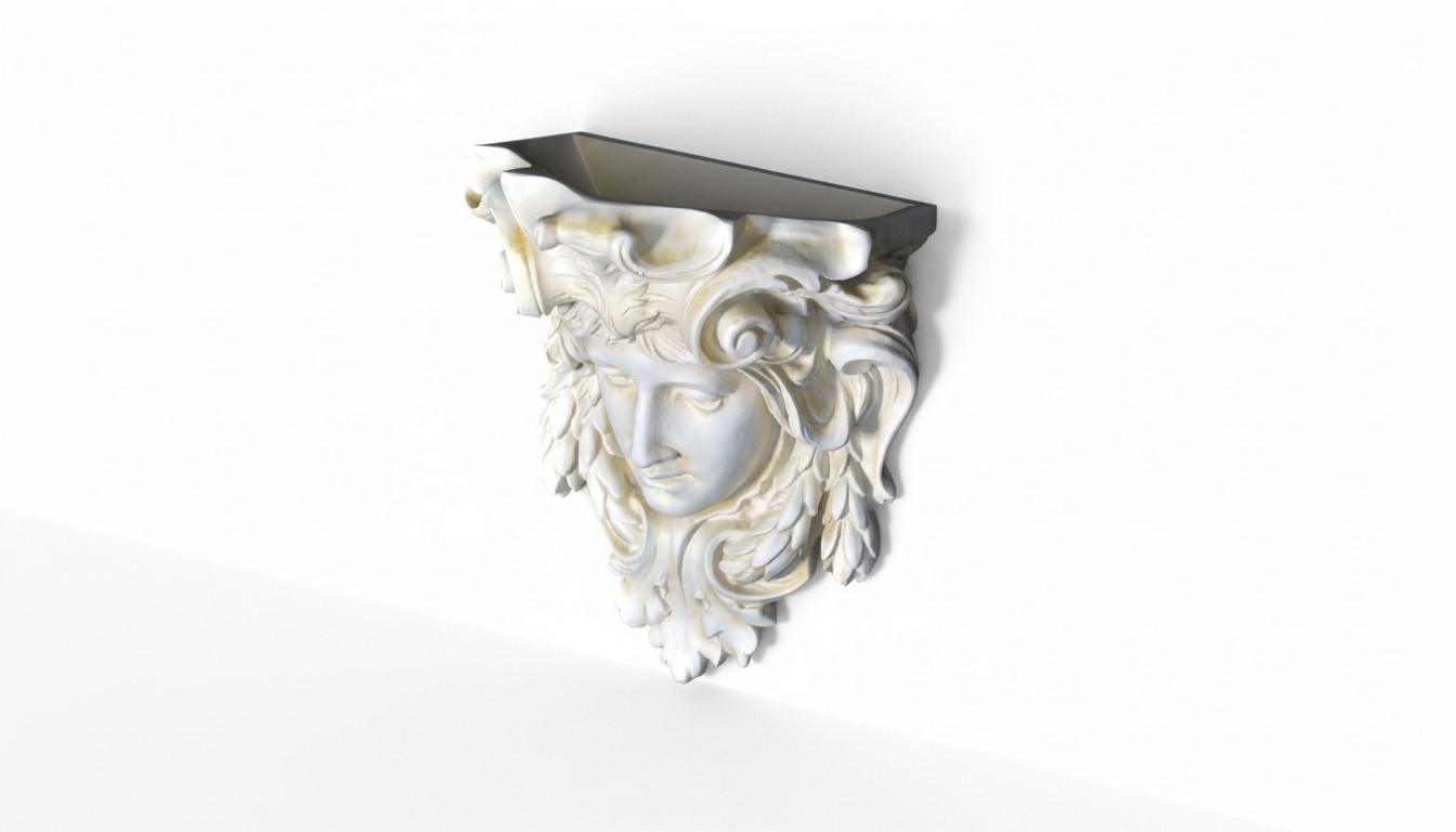 Eck Regal Stuck Wandregal Antik Stil Ablage Ablagen Regale Wandregale Halter Neu