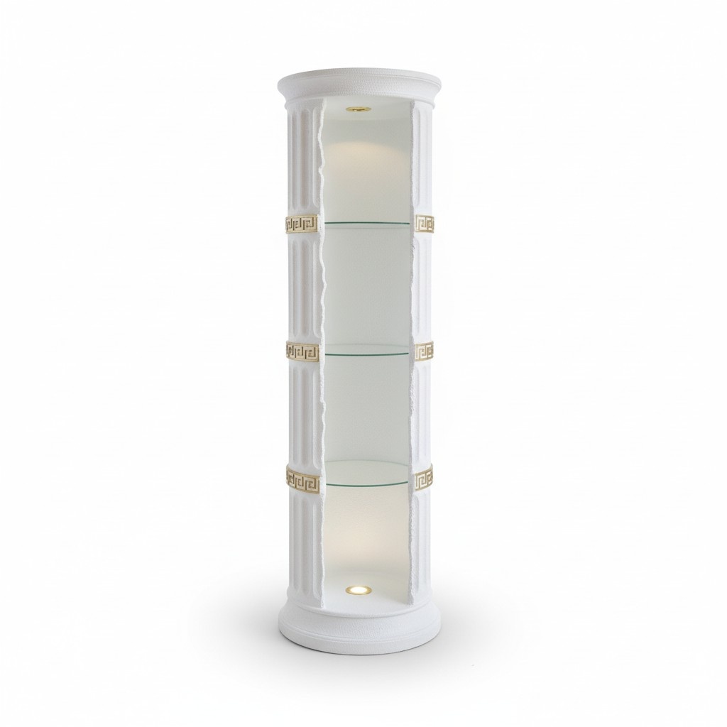 Design Vitrine Regal Glas Säule Bar Vitrinen Regale Schrank Wohnzimmer