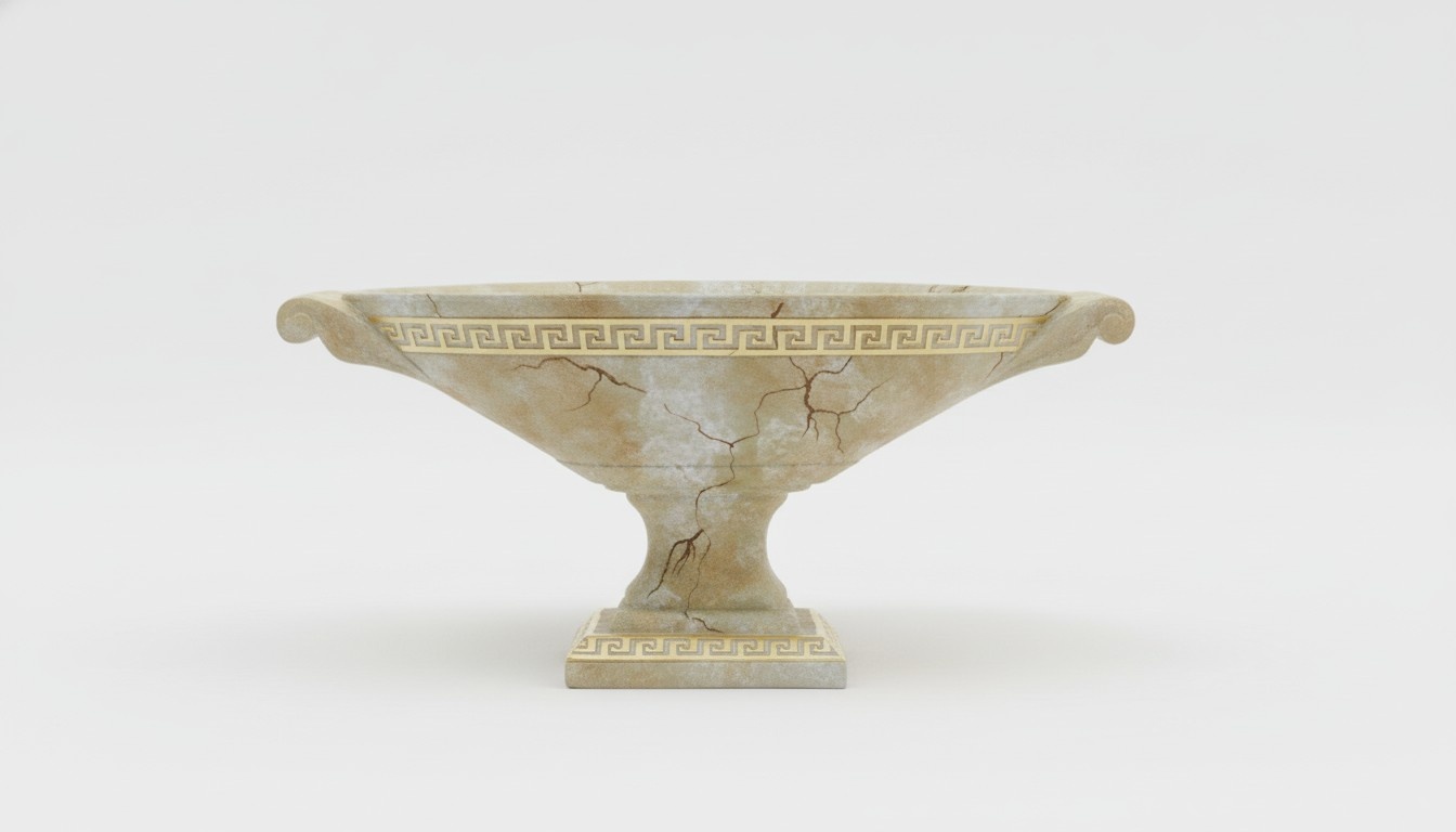 Design XXL Obst Schale Vase Ellipse Vasen Antik Schalen Deko Dekoration