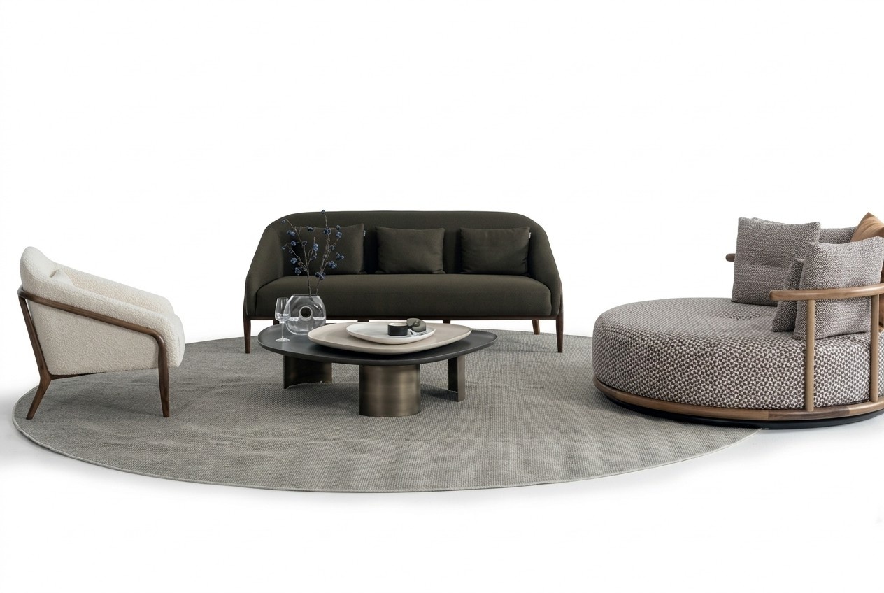 Designen Wohnzimmer Set 2x Sofa mit Sessel Luxus Möbel Sofagarnitur Couch