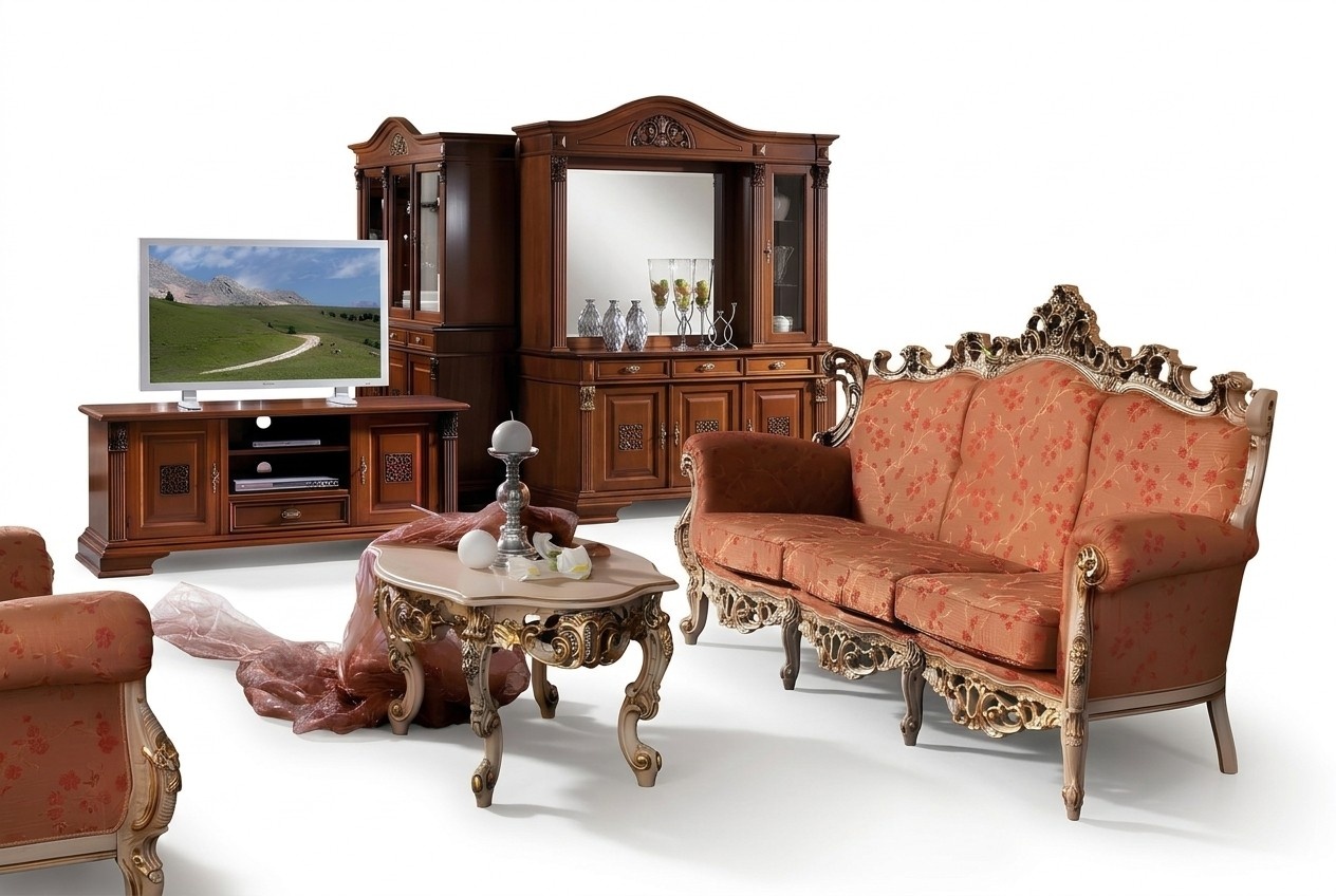 Designer 311 Sitzer Sofagarnitur Couch Set Sitz Polster Italienische Möbel Sofa Massivholz