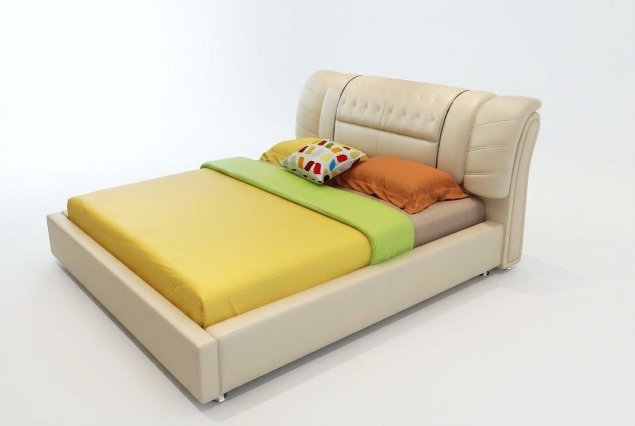 Designer Bett Chesterfield Betten Textil Leder Hotel Luxus Polster Samt