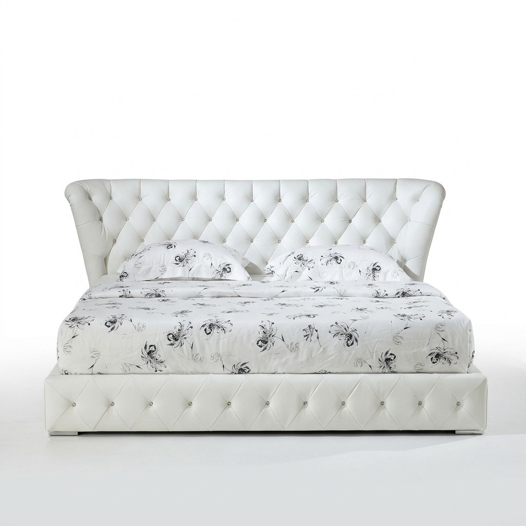 Designer Bett Chesterfield Leder Hotel Betten Doppel Schlaf Zimmer Luxus