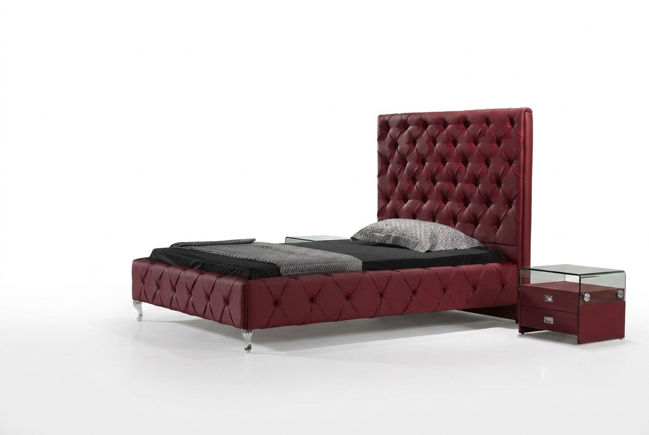 Designer Bett Chesterfield Leder Hotel Betten Doppel Schlaf Zimmer Luxus