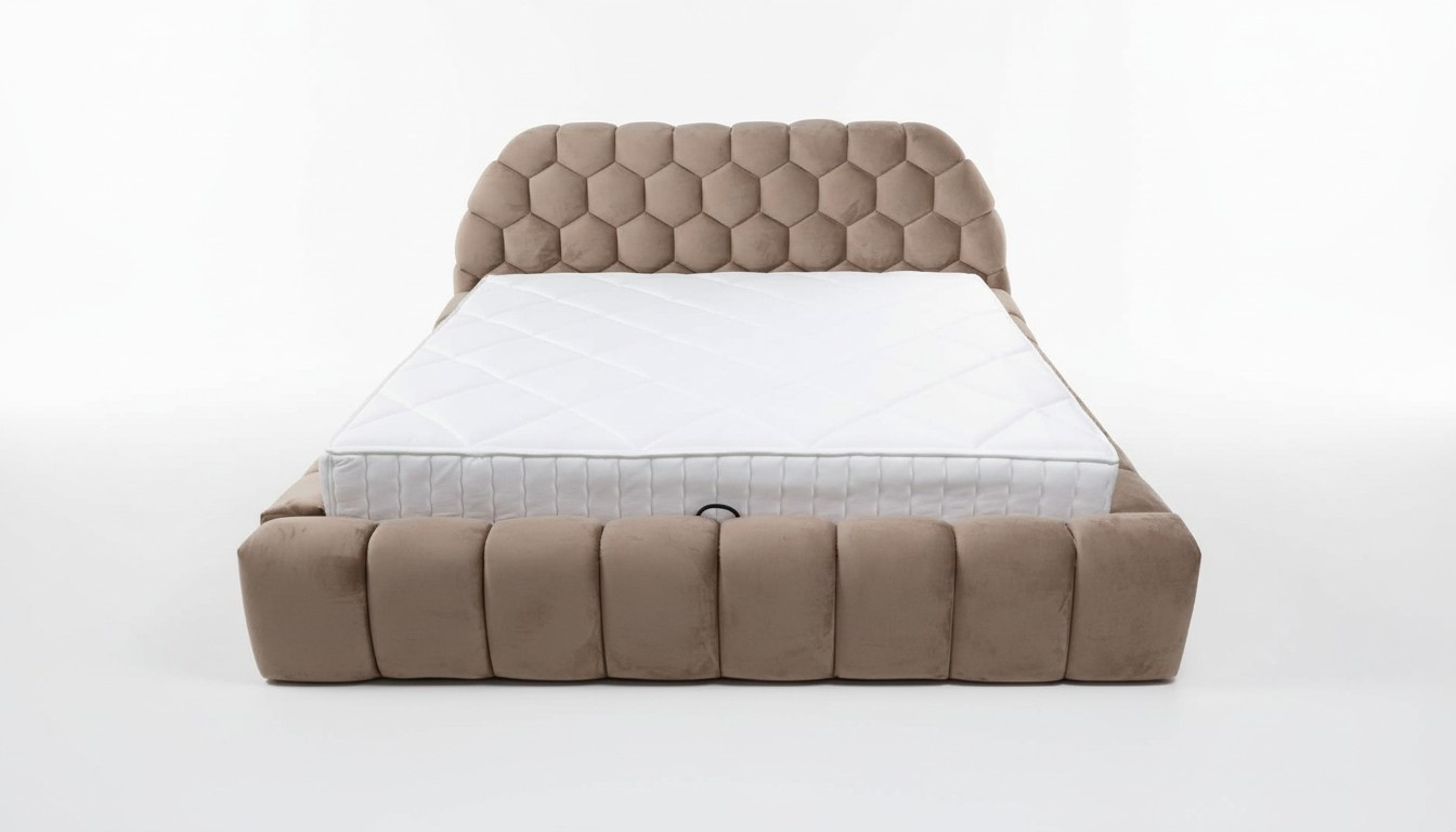 Designer Bett Schlafzimmer Betten Textil Hotel Luxus Polster Luxus