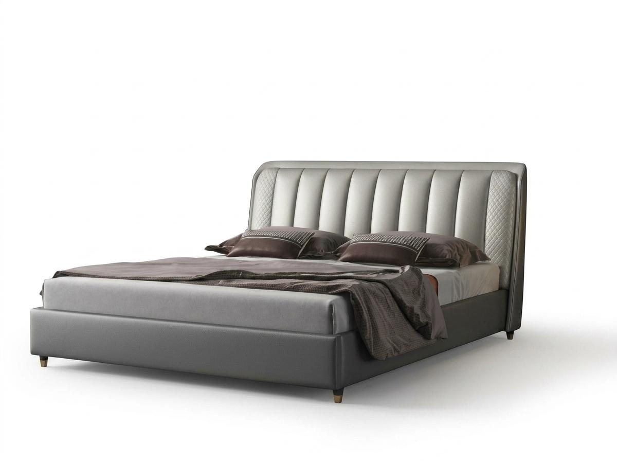 Designer Bett Schlafzimmer Betten Textil Leder Hotel Luxus Polster XXL