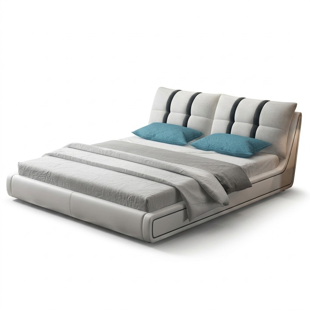 Designer Bett Schlafzimmer Betten Einrichtung Hotel Polster Leder