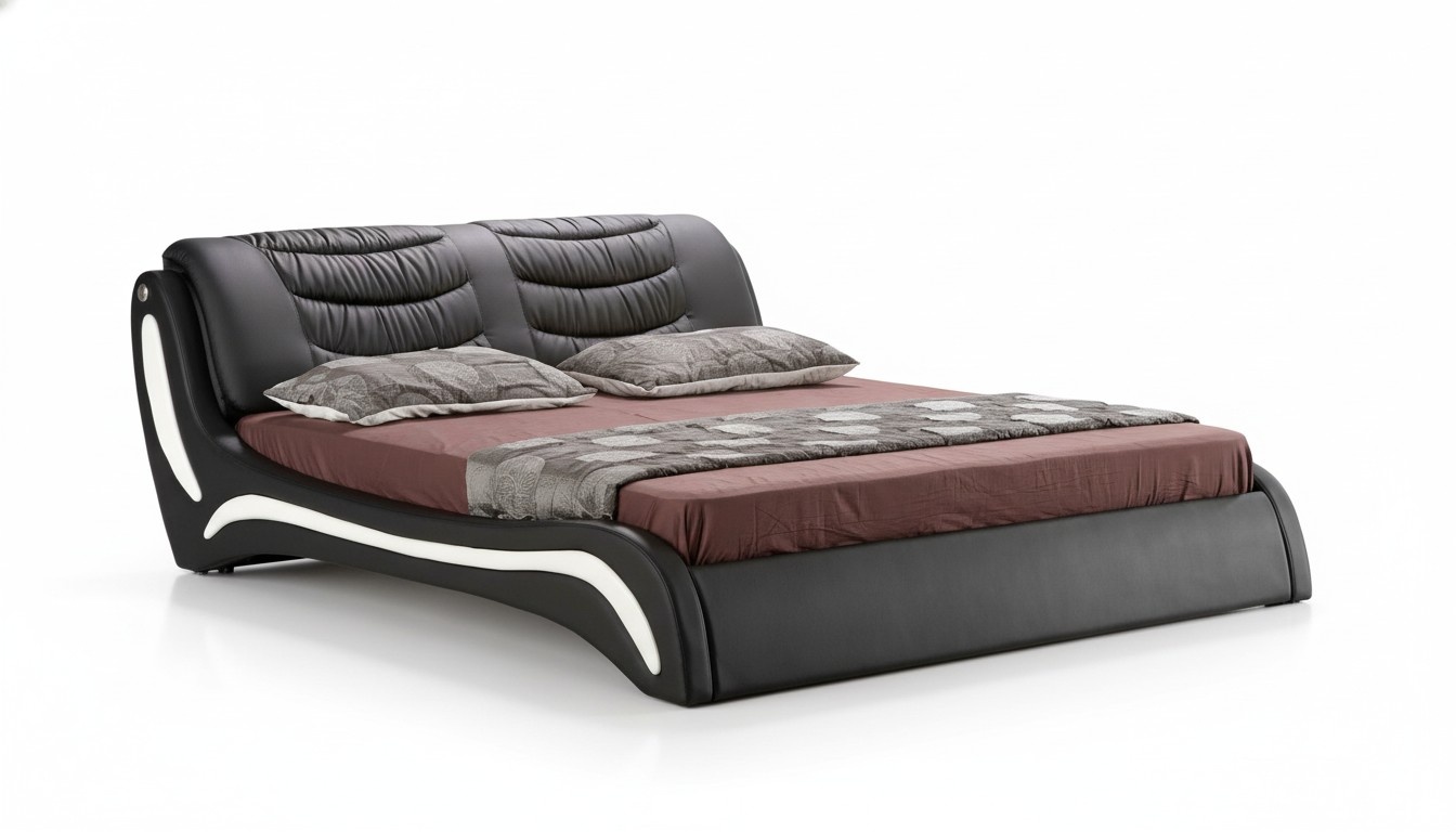 Designer Bett Schlafzimmer Betten Leder Hotel Luxus Polster Italienische