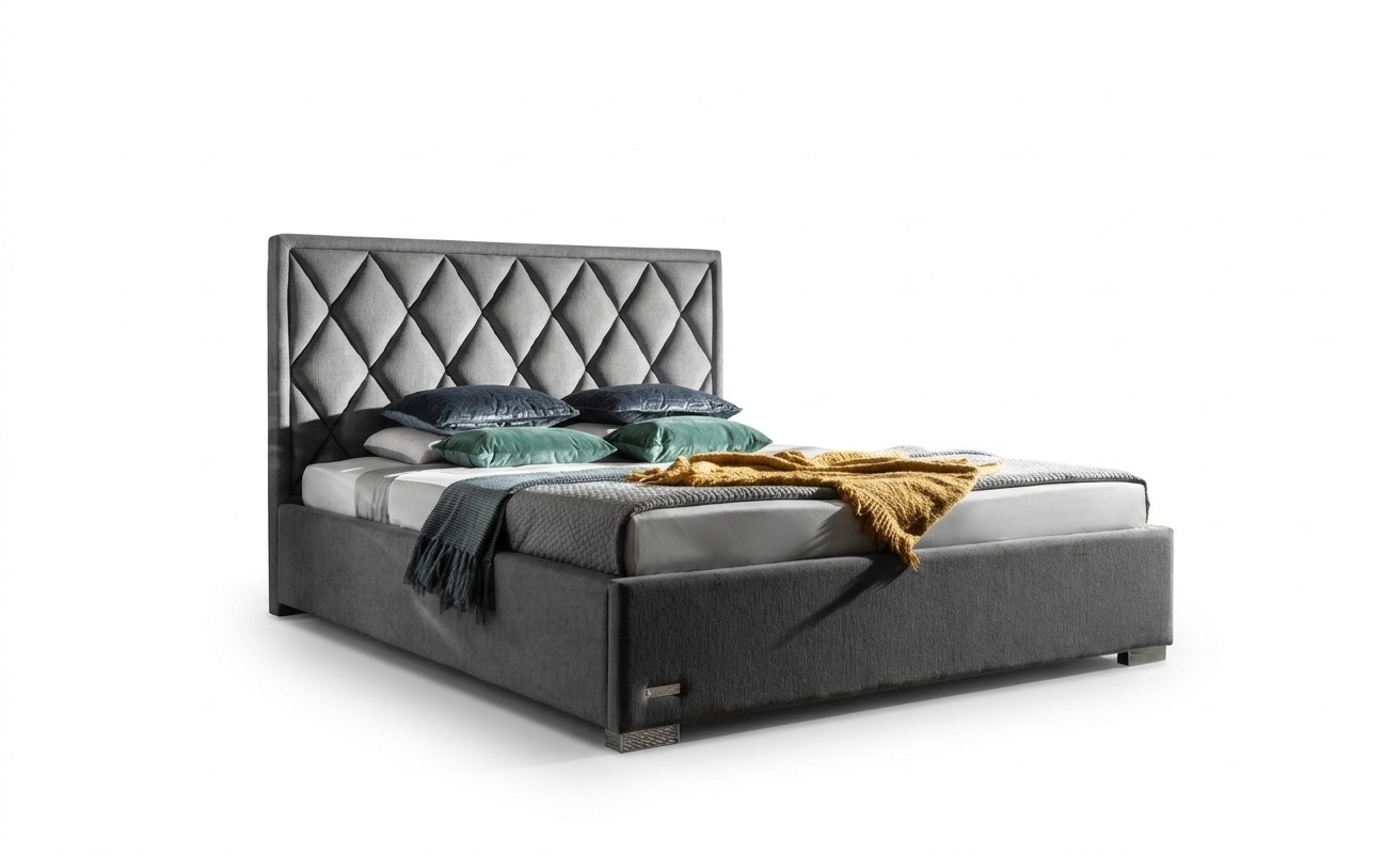 Designer Bett Schlafzimmer Betten Textil Leder Hotel Luxus Polster Sitz Stoff