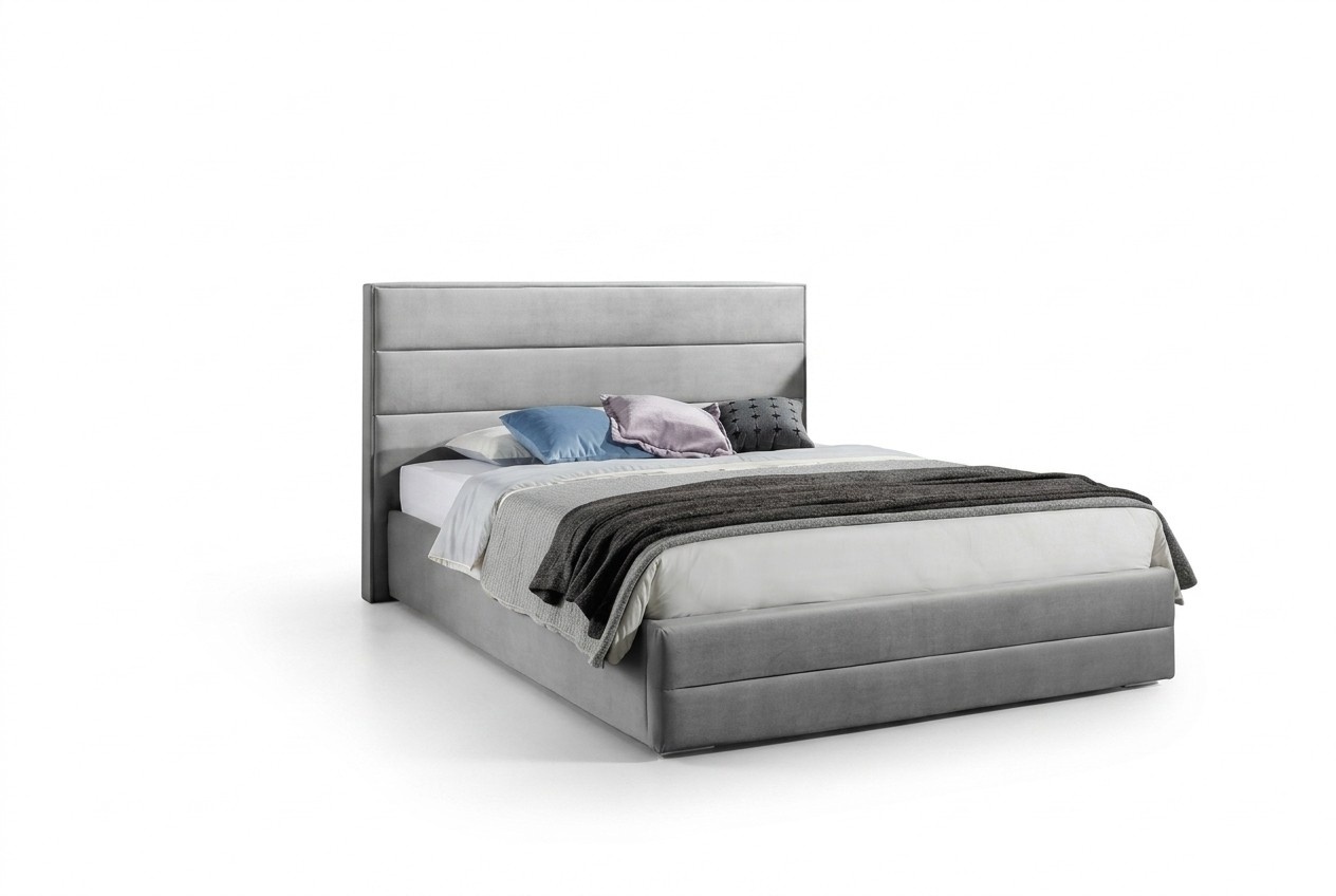 Designer Bett Textil Leder Hotel Metall Betten Doppel Schlaf Zimmer Bettgestell