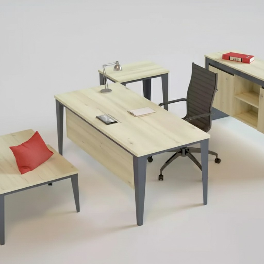 Designer Brauner Schreibtish Büromöbel Holztische Luxus Möbel Neu