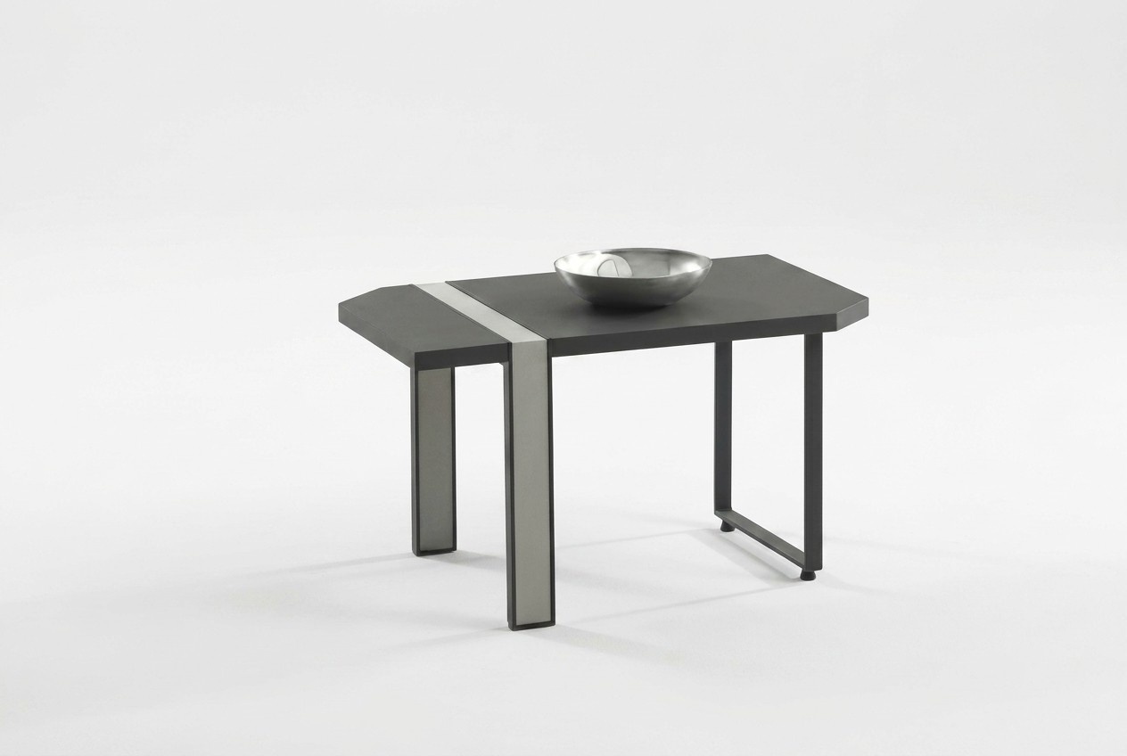 Designer Couchtisch Grau Beistelltisch Kaffeetisch Holz Arbeitszimmer