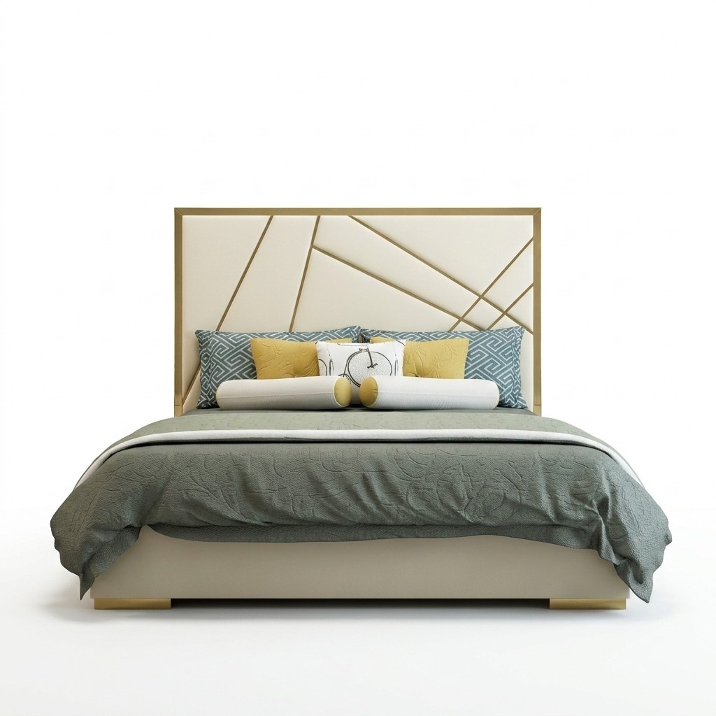 Designer Doppelbett Bett Hotel Luxus Schlafzimmer 180/200x200cm Leder
