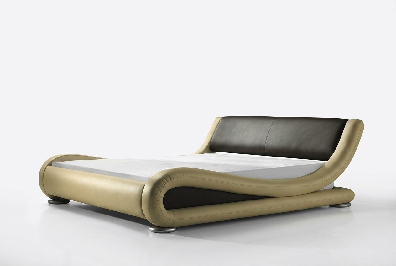 Designer Ehebett Polsterbett Doppelbett Bett Schlafzimmer Lederbett Neu