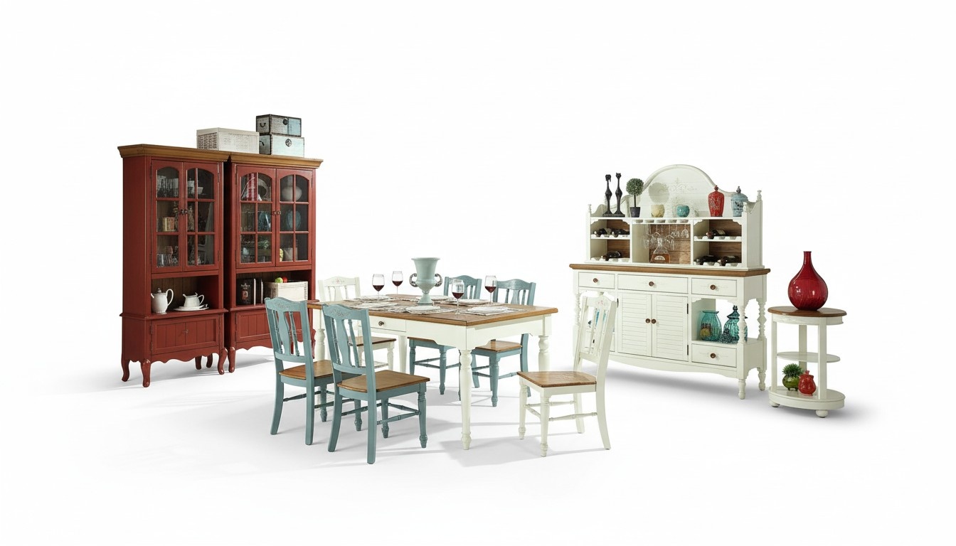 Set Tisch Stühle Kommode Anrichte Gruppe Garnitur Designer Esszimmer Möbel 8tlg.