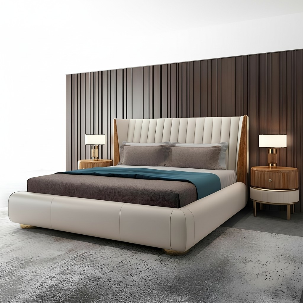 Designer Italienische Möbel Bett Doppel Schlazimmer 150x200cm Betten