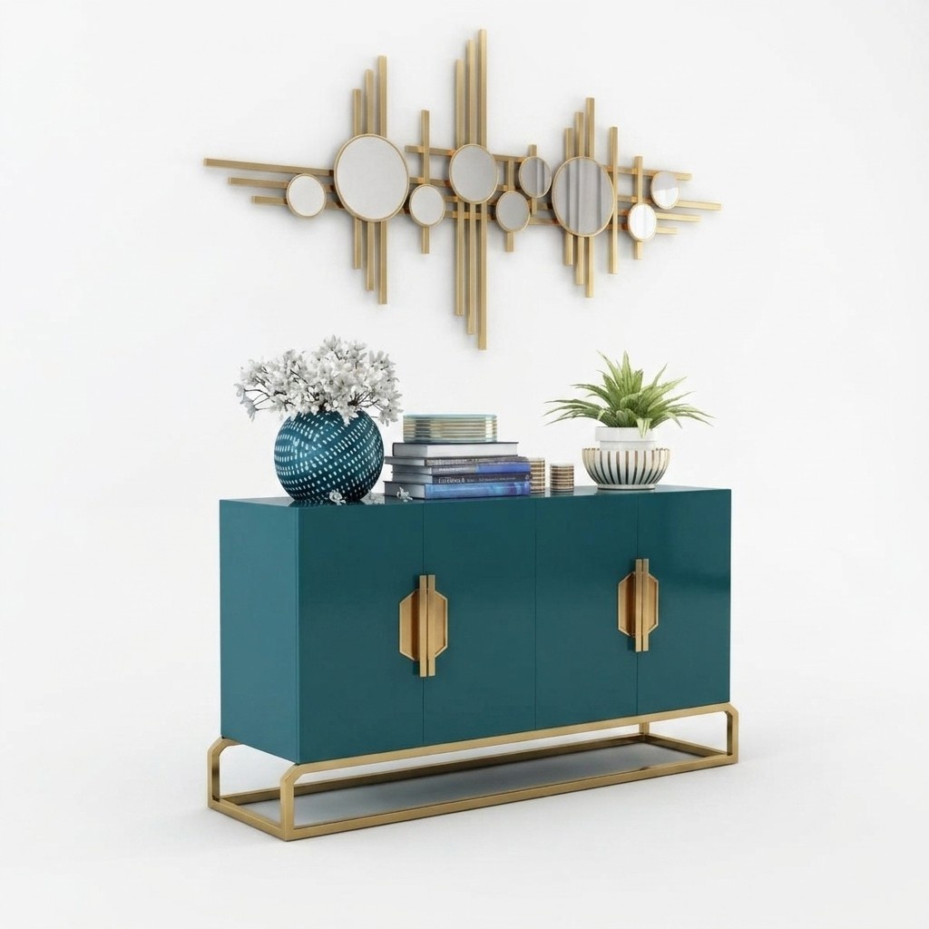 Designer Kommode Anrichte Side Low Board Schrank Wohn Zimmer Regal