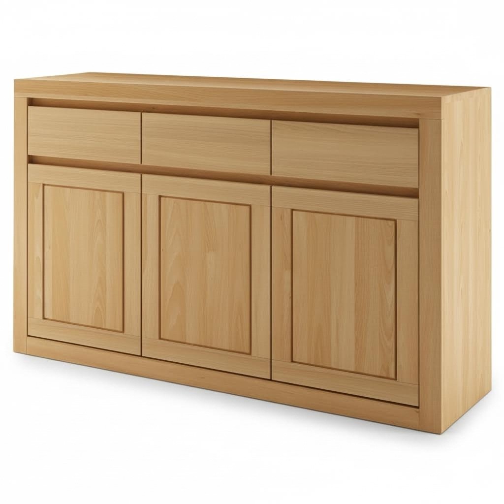 Designer Kommode Massivholz Kommoden Schrank Schränke Echtes Holz Eiche 140x90cm