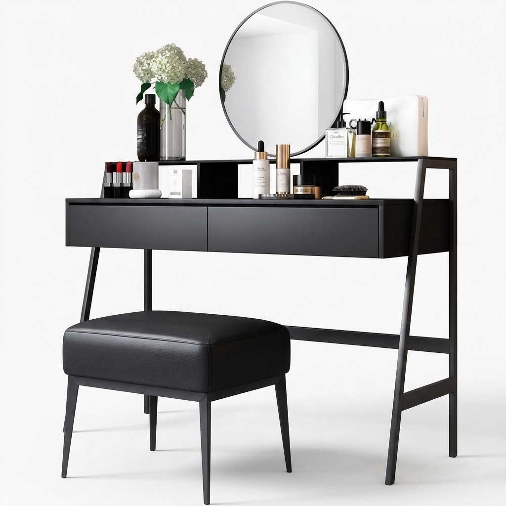 Designer Konsolen Schminktisch Kosmetik Tisch Spiegel Kommode Frisier Tische Neu